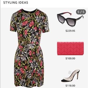 French connection dark floral dress size 4